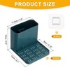 Unique Bargains Bathroom Drainage Hole Design Easy Installation Toothbrush Holder 1 Pc - 2 of 4
