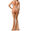 Women's Lurex Rib Deep V-Line Disco Jumpsuit - Aced It - 3 of 3