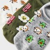 Women's Breakfast 3pk Liner Socks - Ivory/Heather Gray/Olive Green 4-10 - 3 of 3