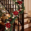 MOEPISY 8.9FT Prelit Christmas Garland with Multi-Color LED Lights - 2 of 4