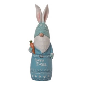 Transpac Resin 15.75" Blue Easter Bunny Gnome Decor - 1 of 2