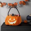 10" Jumbo Pumpkin Halloween Trick or Treat Fabric Basket Orange/Black - Hyde and EEK! Boutique™ - 2 of 4