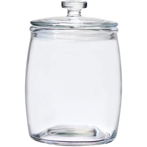 Amici Home Arlo Collection Glass Canister Cookie Jar, Food Safe, Push 