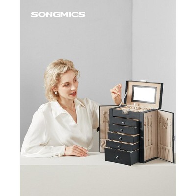 Large Accessory Organizer 6-Tier Mirror Jewelry Box - image 3