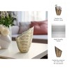 Metal Aluminum Decorative Vase with Textured Design and Contemporary Sculptural Form -  Decorative Accent for Living Room, Bedroom, and Office Decor - 3 of 4