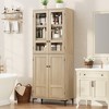 Tall Storage Cabinet, Kitchen Pantry Cabinet 5 Tier Bathroom Cabinet with 4 Doors Adjustable Shelves for Kitchen, Dining Room, Bathroom - 3 of 4