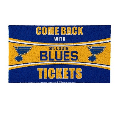 Evergreen Come Back with Tickets St Louis Blues 28" x 16" Woven PVC Indoor Outdoor Doormat