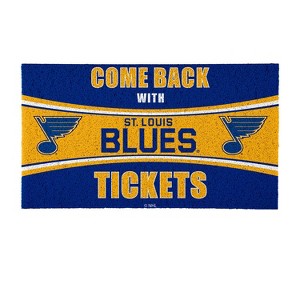 Evergreen Come Back with Tickets St Louis Blues 28" x 16" Woven PVC Indoor Outdoor Doormat - 1 of 4