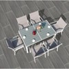 Kozyard Coolmen Outdoor/Indoor Dining Table  35.6"x58.9" Rectangular Table for 6 with Wood-Like Laminate Top for Patio Garden - 2 of 4