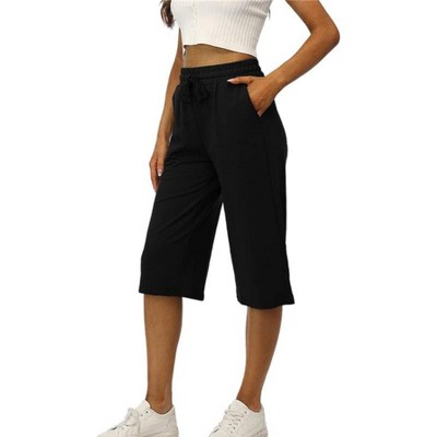 Women's Yoga Pants Loose Drawstring High Waisted Sweatpants Lounge Running Gym Short With