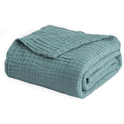Attop All-Season Breathable Gauze Cotton Throw Blanket - 50"x70" Large Size, Soft Lightweight for Couch & Bed