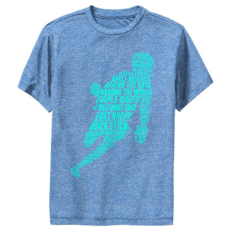 Boy's Lost Gods Lacrosse Slang Terms Silhouette Performance Tee, 1 of 5