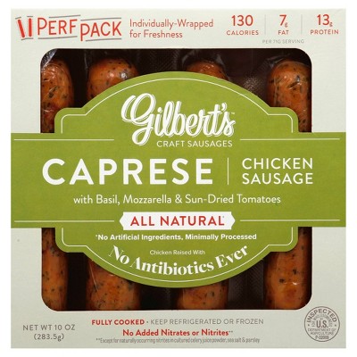 Gilbert's Craft Sausage Caprese Chicken Sausage - 10oz