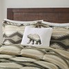 Okak Queen/King 4-Piece Brushed Print Bed Comforter with Forest Animal Pattern,Comfortable Quilt Comforter Bedding Sets,Machine Washable - 3 of 4