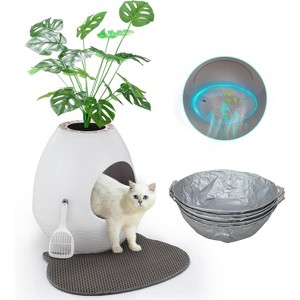 Sandinrayli Hidden Litter Box Plant Cat Litter Box with 5PCS Litter Box Liners - 1 of 4