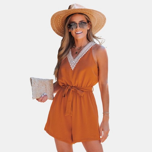 Burnt orange sales jumpsuit target