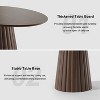 Lirago Brown Elliptical Dining Table 67x33.5x31 Inch Seats 6 with Tapered Pedestal Base - 4 of 4