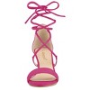 Allegra K Women's Elegant Faux Suede Lace Up Open Toe Kitten Heel Sandals - 2 of 4