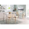 Sapphtopaz Round Dining Table Modern Bistro Adjustable Bar Table  Kitchen Table for Dining Room, Small Spaces - 3 of 4