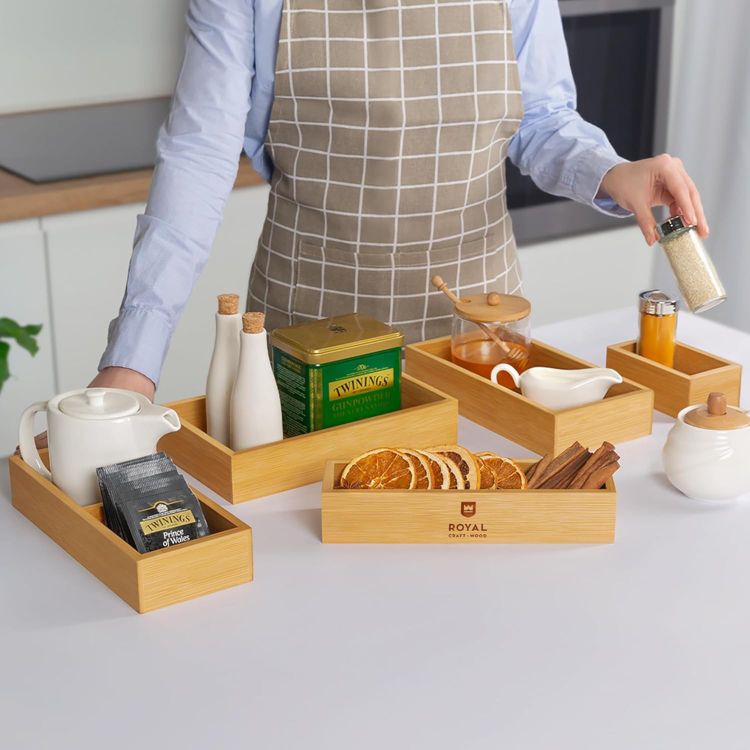 Royal Craft Wood Universal Bamboo Storage Box Set, 2 of 9