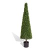 Sapphtopaz Conical Topiary Cedar Trees, Artificial Tree with Pot, Faux Plants Artificial Trees, Evergreen Shrubs and Bushes, Home Decor - 2 of 4