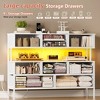 WOWLIVE 9 Dresser for Bedroom, Chest of Drawers with Fabric Drawer, 55’’ TV Stand with Charging Station and LED Lights - 3 of 4