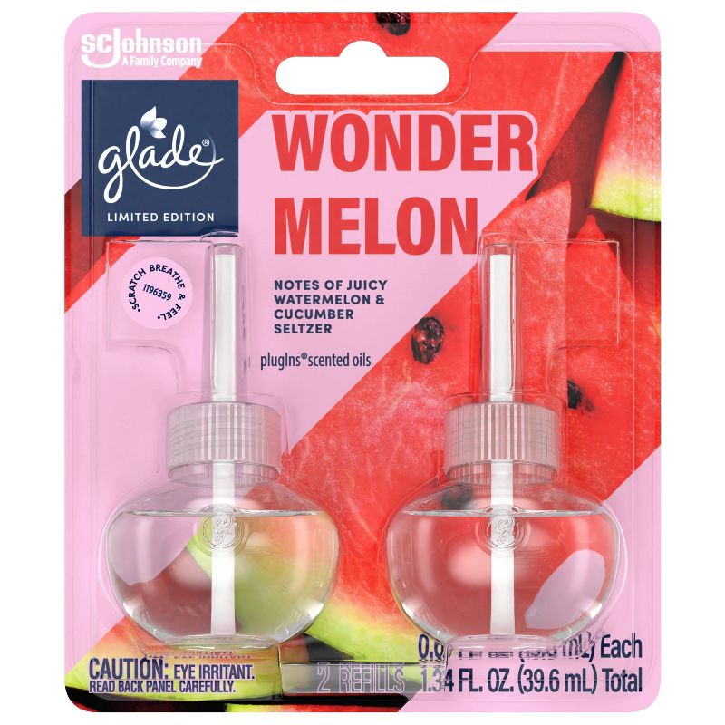 Glade PlugIns Scented Oil Air Freshener Refills - Wonder Melon - 1.34 fl oz/2ct, 5 of 13