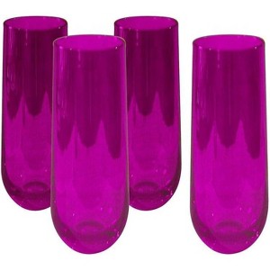Luster Purple 10 Ounce Stemless Flute, Set of 4 - 1 of 1