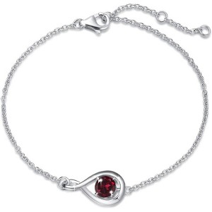 Infinity Birthstone Bracelet - 925 Sterling Silver Adjustable Chain, Fine Jewelry Gift for Women - 1 of 4