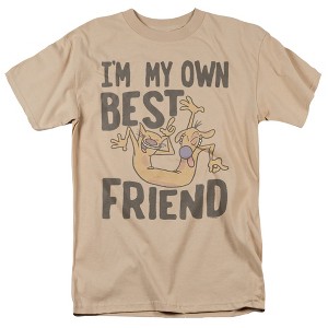 Catdog My Own Best Friend Adult T-Shirt Sand - 1 of 4