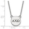 Black Bow Jewelry Sterling Silver Alpha Chi Omega Greek Life Necklace 18 Inch - 2 of 4