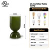 9'' Height Glass Table Lamp for Bedroom, Living Room, Dining Room, Office, Hourglass Shape - 4 of 4