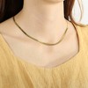 Unique Bargains Women's 14K Gold Plated Snake Chain Choker Necklace - 4 of 4