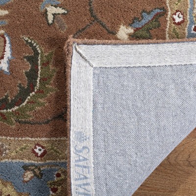 Elegant Heritage Blue Wool 9' x 12' Hand-Tufted Area Rug