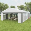 Heavy Duty Wedding Tent & Carport, Portable Garage with Removable Sidewalls, Large Outdoor Canopy with Windows for Event - 2 of 4
