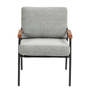 GlasFlength Accent Chairs Modern Chair Arm Chair Lazy Chair Reading Chair Sofa Chair for Living Room, Gray, 23.62"*27.17"*33.07" - 1 of 4