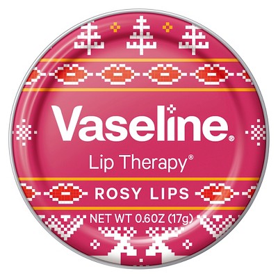 Vaseline Rosy Lip Therapy Holiday Sweater Designed 0.6 oz