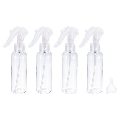 Unique Bargains Refillable Plastic Travel Bottle Containers with Funnel 4 Pcs