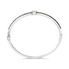 Haus of Brilliance Silver Created Sapphire and Emerald Semi Eternity Bangle Bracelet - 3 of 4