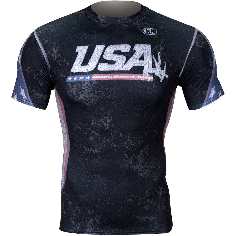 Cliff Keen Compression Gear Top - USA Black Flag, 1 of 2