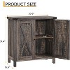 Farmhouse Sideboard Buffet Cabinet with Adjustable Shelf & Barn Doors, Small Kitchen Storage Cabinet - 3 of 4