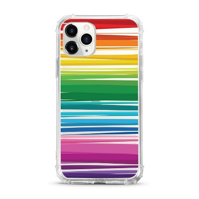 OTM Essentials Apple iPhone 11 Pro Clear Case - Rainbow Stripes