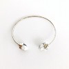 Sanctuary Project by sanctuaire Semi Precious White Howlite Pillar Cuff Bracelet Silver - 2 of 3