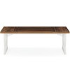 Resenkos Dining Table, Living Room Table,70.8" Dining Table, Wood Kitchen Table Dinner Table for 6-8 People,Brown & White - 2 of 4