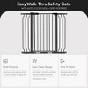 BalanceFrom Walk Thru Safety Gate for Baby and Pets, Doorways, Stairways, Hallways, Fits 29.1-43.3 Inch Openings, 36 Inch Height, Graphite - 2 of 4