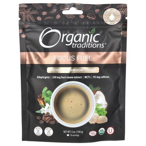 Organic Traditions Instant Mushroom Coffee, Focus Fuel, 5 oz (140 g) - 1 of 2