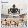 Aoibox 20" Black Farmhouse Caged Ceiling Fan with Light, Remote Control, Quiet DC Motor, for Bedroom Kitchen Living Dining Room - 4 of 4