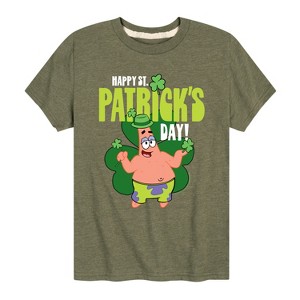Boys' - SpongeBob Squarepants - Happy St Patricks Day Short Sleeve Graphic T-Shirt - 1 of 4