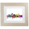 Trademark Fine Art Michael Tompsett San Diego California Skyline Matted Framed Art - 2 of 4