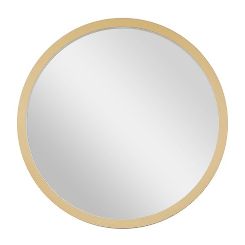 Contemporary Wood Oval Wall Mirror Gold - Olivia & May : Target